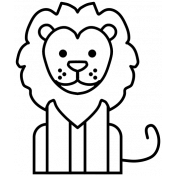 Animal Icon Template Lion 2
