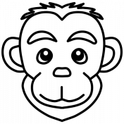 Animal Icon Template Monkey
