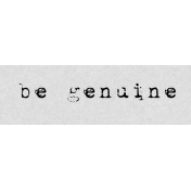 Autumn Art Word Snippet- Be Genuine