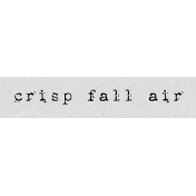 Autumn Art Word Snippet- Crisp Fall Air