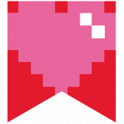 Video Game Valentine Mini- Heart Scrap
