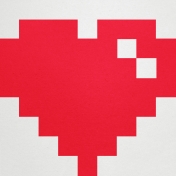 Video Game Valentine Heart Paper- Giant