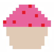 Video Game Valentine Sticker Cupcake