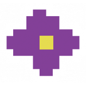 Video Game Valentine Sticker Flower3 Purple