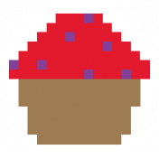 Video Game Valentine Sticker Cupcake2