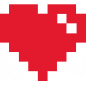 Video Game Valentine Sticker Heart2