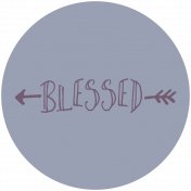 Thankful Harvest Word Circle Blessed