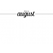 Month Pocket Card 04 August 4x6