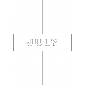 Month Pocket Card 01 July 3x4