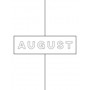 Month Pocket Card 01 August 3x4