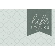 Bad Day- Journal Cards- Life Stinks 6x4