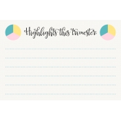 Baby On Board- Journal Cards 6x4- Highlight Trimester