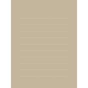 In The Pocket- Writable Journal Card- Lined Tan