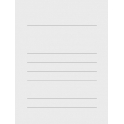 In The Pocket- Writable Journal Card- Lined White