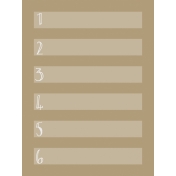 In The Pocket- Writable Journal Card- Number List Tan