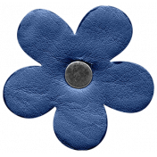 Spring Day- Element- Leather Flower Dark Blue