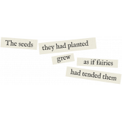 Secret Garden- Elements- Word Art Fairies