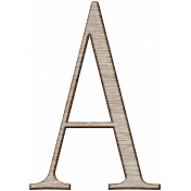 Winter Day Alphas-Uppercase A- Wood Serif