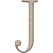 Winter Day Alphas-Uppercase J- Wood Serif
