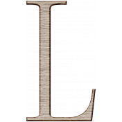 Winter Day Alphas -Uppercase L - Wood Serif