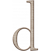 Winter Day Alphas-Lowercase D- Wood Serif