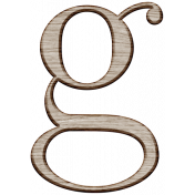 Winter Day Alphas-Lowercase G- Wood Serif