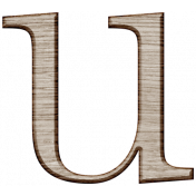 Winter Day Alphas-Lowercase U- Wood Serif