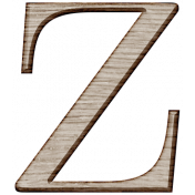 Winter Day Alphas-Lowercase Z- Wood Serif