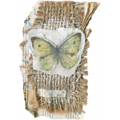 Mixed Media 1- Elements- Burlap Butterfly Tag