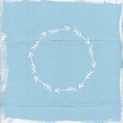 Xy- Painted Paper- Blue Arrow Circle