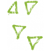 XY- Marker Doodles- Lime Green Triangles