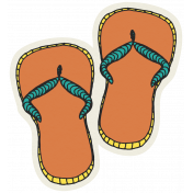 Summer Splash- Stickers- Flipflops