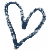 XY- Marker Doodles- Navy Heart 2