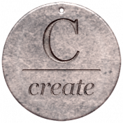 Create Something- Elements- Round Metal Tag Create