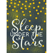 Sweet Dreams- Journal Cards- Sleep Under Stars 3x4