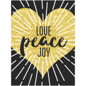 Christmas Day- Journal Cards- Love Joy Peace 3x4