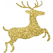 Christmas Day- Elements- Gold Deer