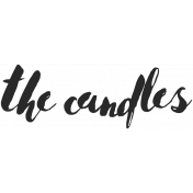 Happy Birthday Embellishments- The Candles Word Art
