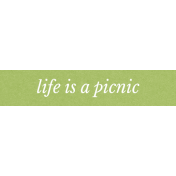 Picnic Day Elements- Word Strip Life