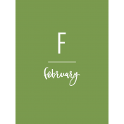 Back To Basics Month Cards- February 34