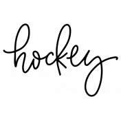 Winter Day Word Art – Hockey Sticker