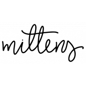 Winter Day Word Art – Mittens Sticker