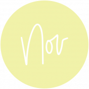 New Day Month Labels- Light Yellow November