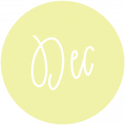 New Day Month Labels- Light Yellow December