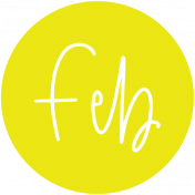 New Day Month Labels- Yellow Februray