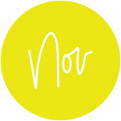 New Day Month Labels- Yellow November