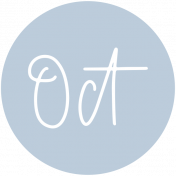 New Day Month Labels- Light Blue October