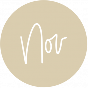 New Day Month Labels- Tan November