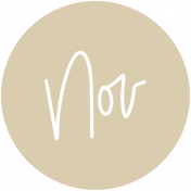 New Day Month Labels- Tan November