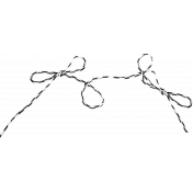 Reflections At Night- Black And White Twine String Bow